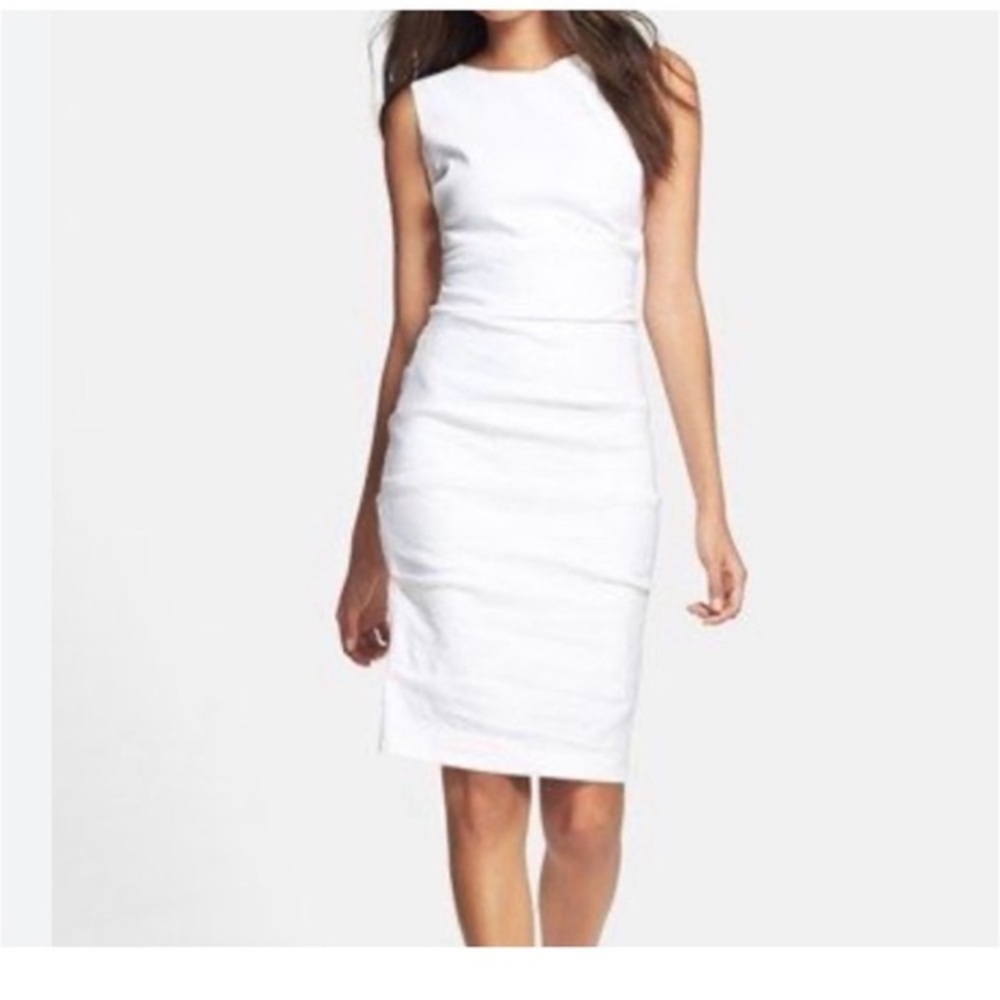 Nicole Miller White Midi Dress
